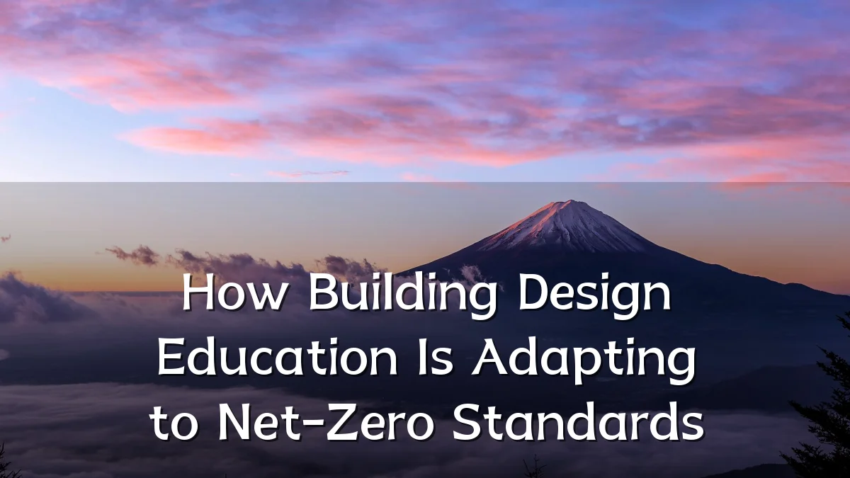 How Building Design Education Is Adapting to Net-Zero Standards