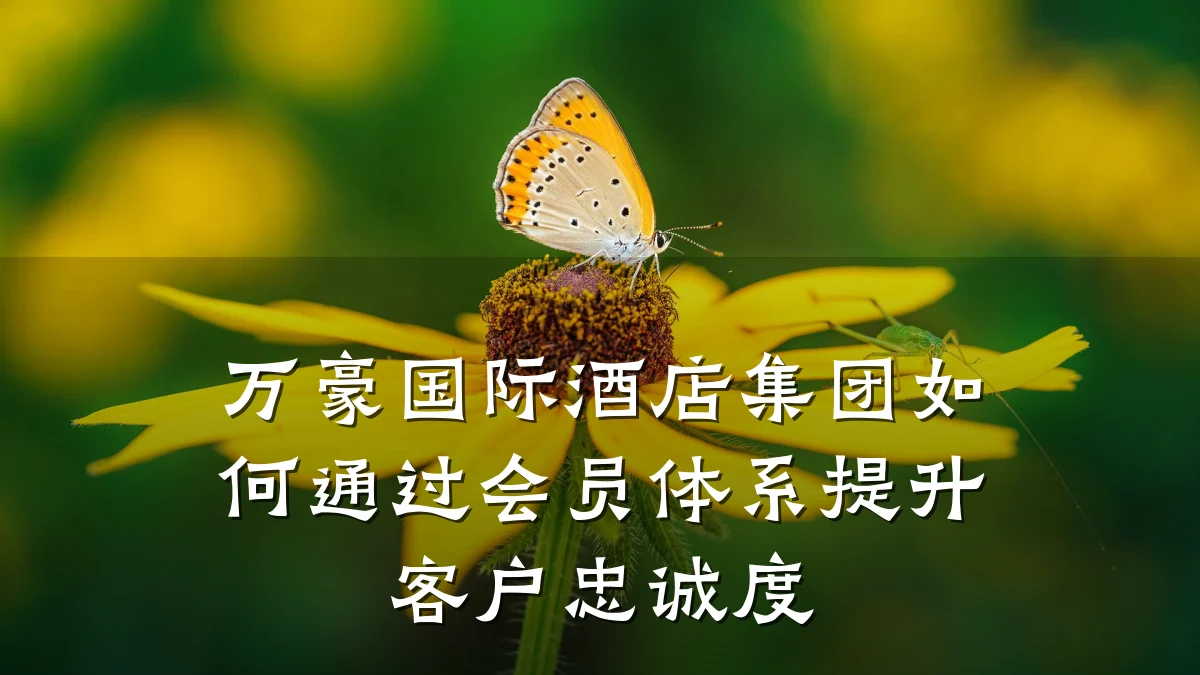 万豪国际酒店集团如何通过会员体系提升客户忠诚度